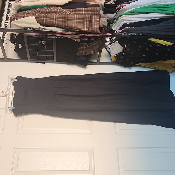 Lioness Blue Lush Strapless Linen-Blend Maxi Dress - Picture 2 of 9